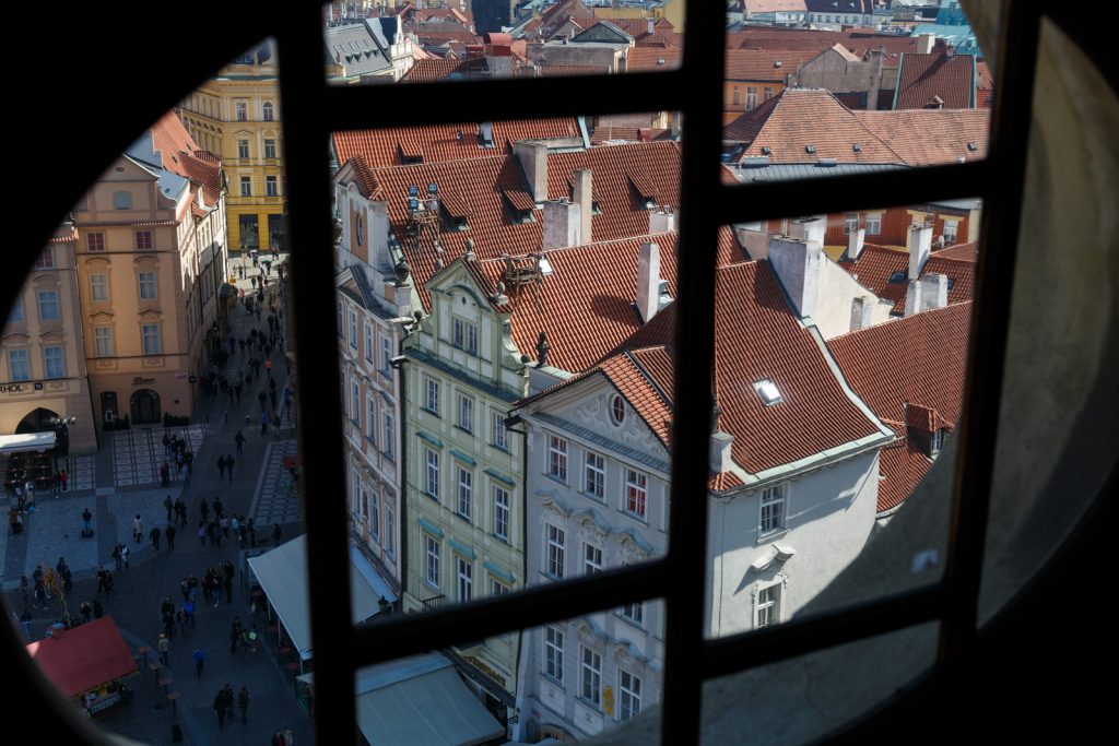 Looking out over Prague's Old Town